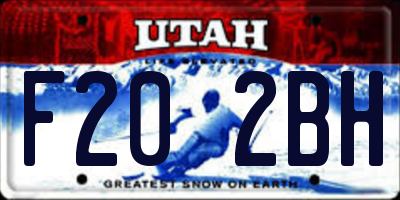 UT license plate F202BH