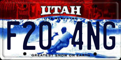 UT license plate F204NG