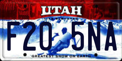 UT license plate F205NA