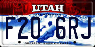 UT license plate F206RJ