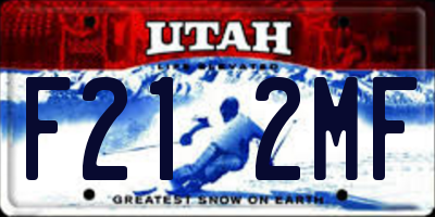 UT license plate F212MF