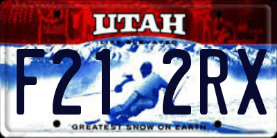 UT license plate F212RX