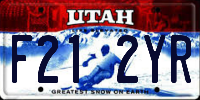 UT license plate F212YR