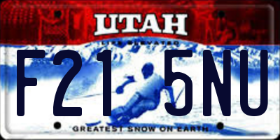 UT license plate F215NU