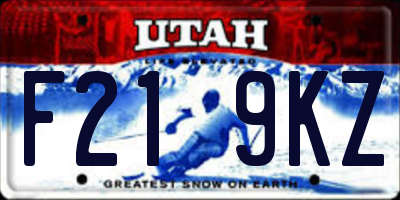 UT license plate F219KZ