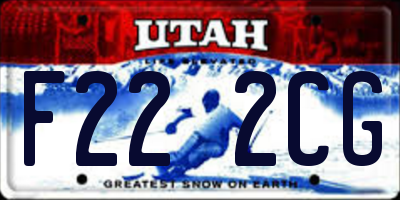 UT license plate F222CG