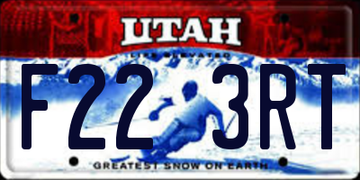 UT license plate F223RT