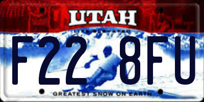 UT license plate F228FU