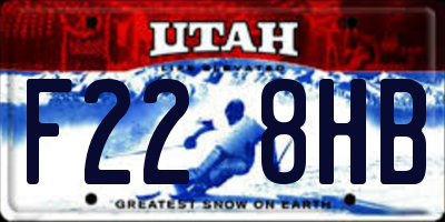 UT license plate F228HB