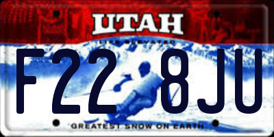 UT license plate F228JU
