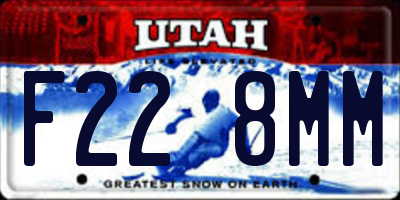 UT license plate F228MM