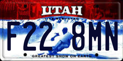 UT license plate F228MN
