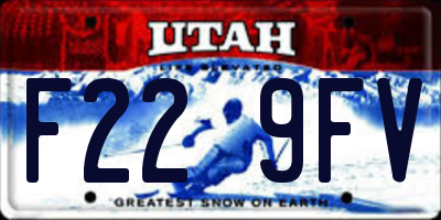 UT license plate F229FV