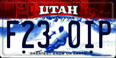 UT license plate F230IP