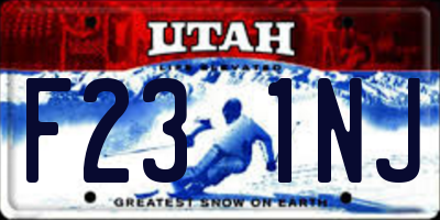 UT license plate F231NJ