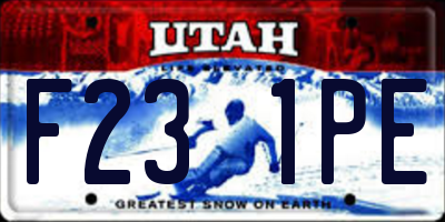 UT license plate F231PE