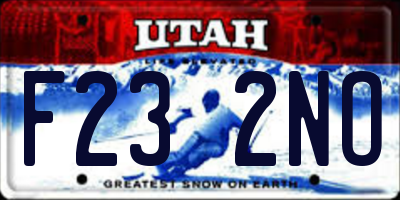 UT license plate F232NO