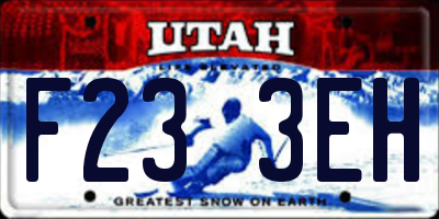 UT license plate F233EH