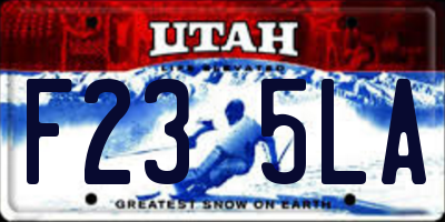 UT license plate F235LA