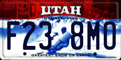 UT license plate F238MO