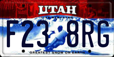 UT license plate F238RG