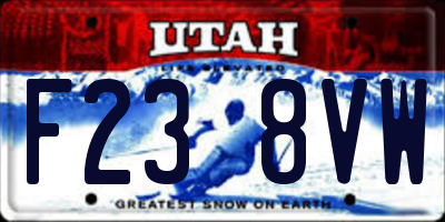 UT license plate F238VW