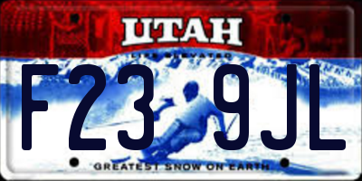 UT license plate F239JL