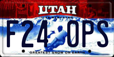UT license plate F240PS