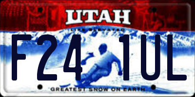 UT license plate F241UL