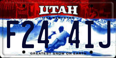 UT license plate F244IJ