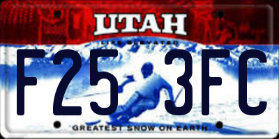 UT license plate F253FC