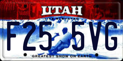 UT license plate F255VG
