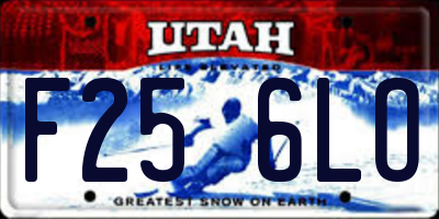 UT license plate F256LO