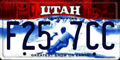 UT license plate F257CC
