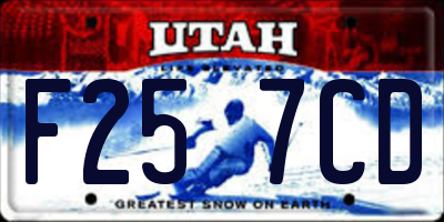 UT license plate F257CD