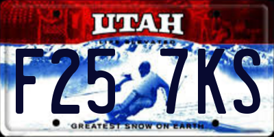 UT license plate F257KS
