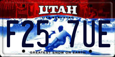 UT license plate F257UE