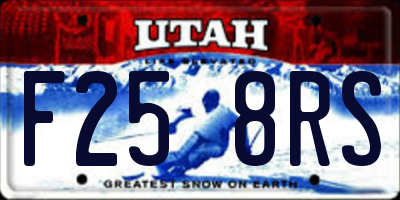 UT license plate F258RS