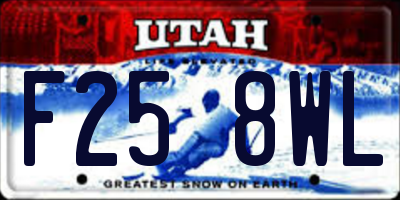 UT license plate F258WL