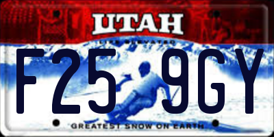 UT license plate F259GY