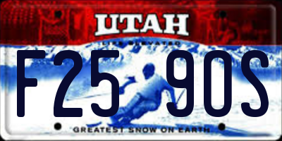 UT license plate F259OS