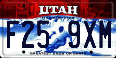 UT license plate F259XM