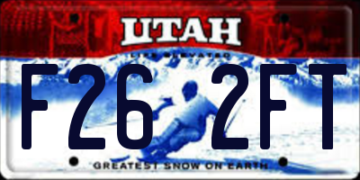 UT license plate F262FT