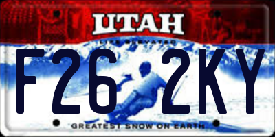 UT license plate F262KY