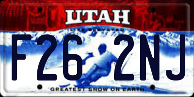 UT license plate F262NJ