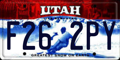 UT license plate F262PY