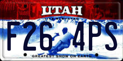 UT license plate F264PS