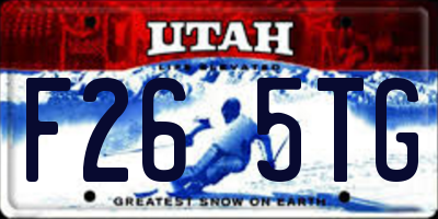 UT license plate F265TG