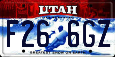 UT license plate F266GZ