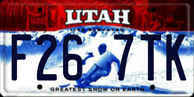 UT license plate F267TK